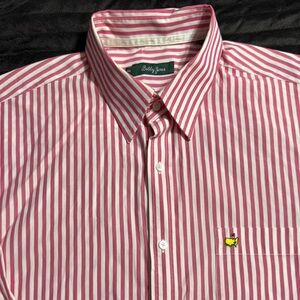 Bobby Jones Pink and White Striped Men's Shirt size XL. Excellent condition